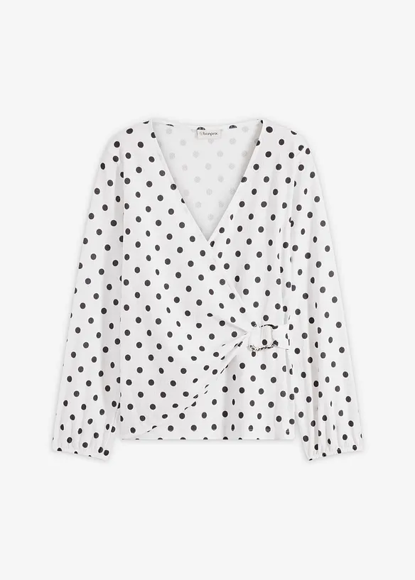 L&aring;ng&auml;rmad topp av jersey med struktur, bonprix