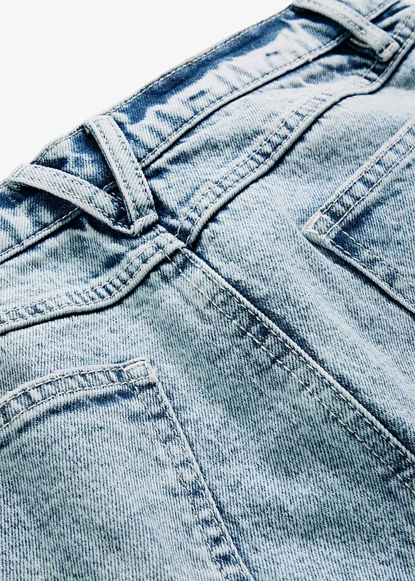 Jeanskjol i midil&auml;ngd, bonprix