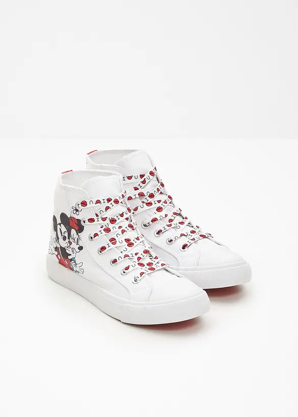 Disney Musse Pigg-sneakers av bomullscanvas, med h&ouml;ga skaft, Disney