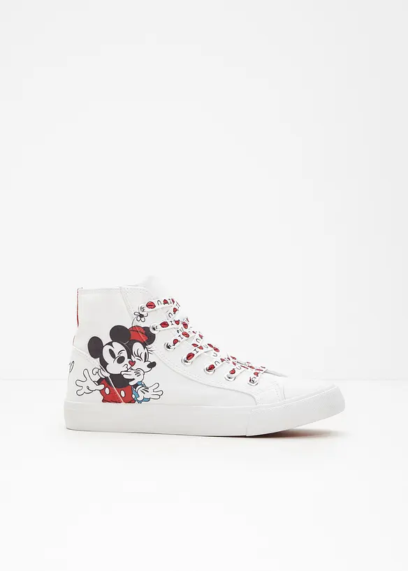 Disney Musse Pigg-sneakers av bomullscanvas, med h&ouml;ga skaft, Disney