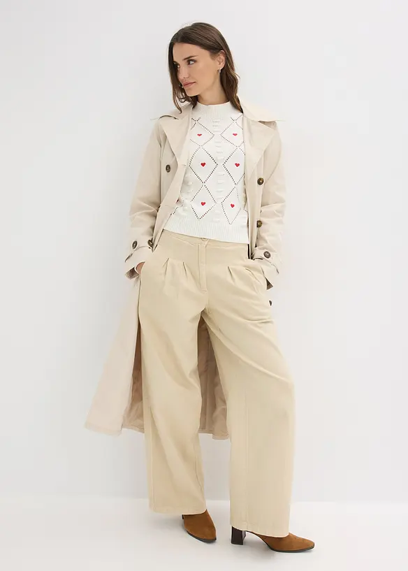 H&aring;lm&ouml;nstrad tr&ouml;ja av bomullsmix, bonprix