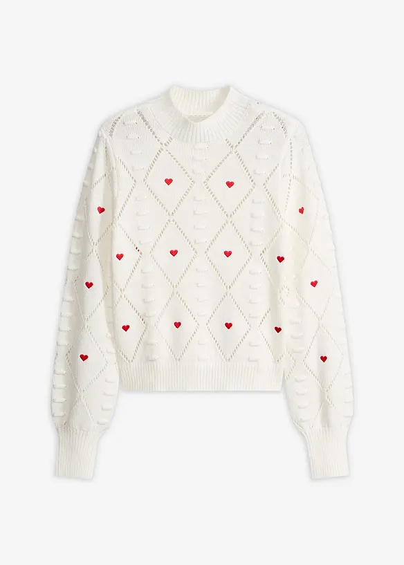 H&aring;lm&ouml;nstrad tr&ouml;ja av bomullsmix, bonprix