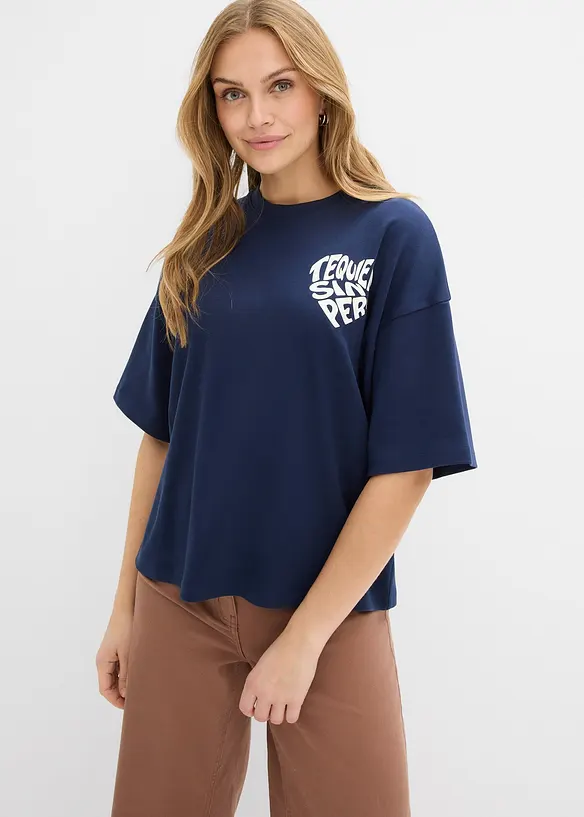 Topp i fyrkantig modell av tjockt bomullsmaterial, bonprix
