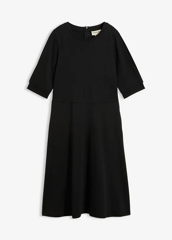 Kl&auml;nning i tjock trik&aring; av ekologisk bomull, bonprix