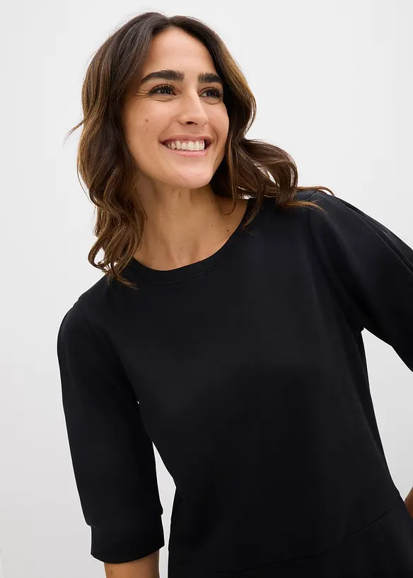 Kl&auml;nning i tjock trik&aring; av ekologisk bomull, bonprix