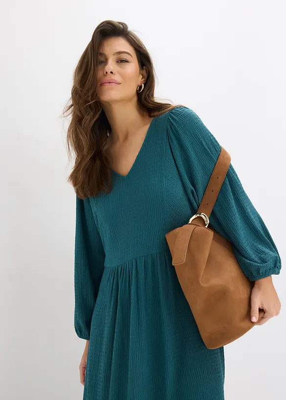 Midikl&auml;nning av jersey med struktur, bonprix