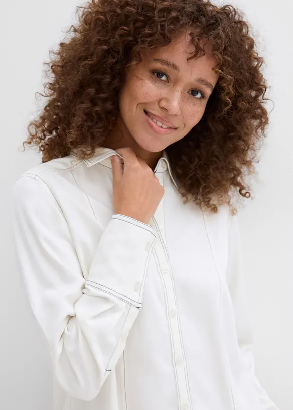 Blus av mjuk viskos, bonprix