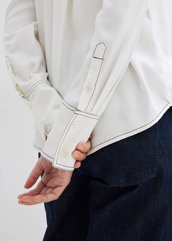 Blus av mjuk viskos, bonprix