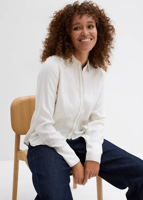 Blus av mjuk viskos, bonprix