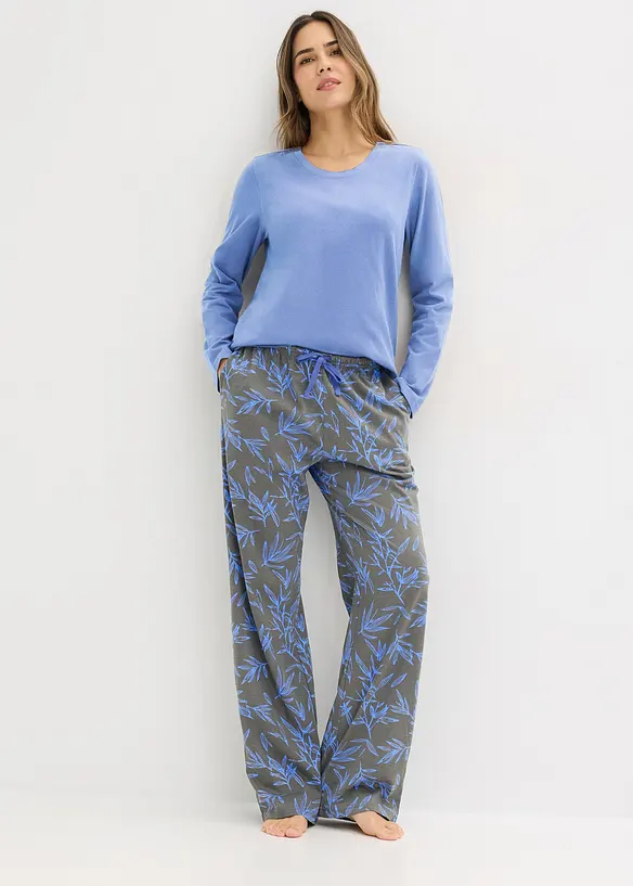 Pyjamas med 2 underdelar och &ouml;verdel (set i 3 delar), bonprix