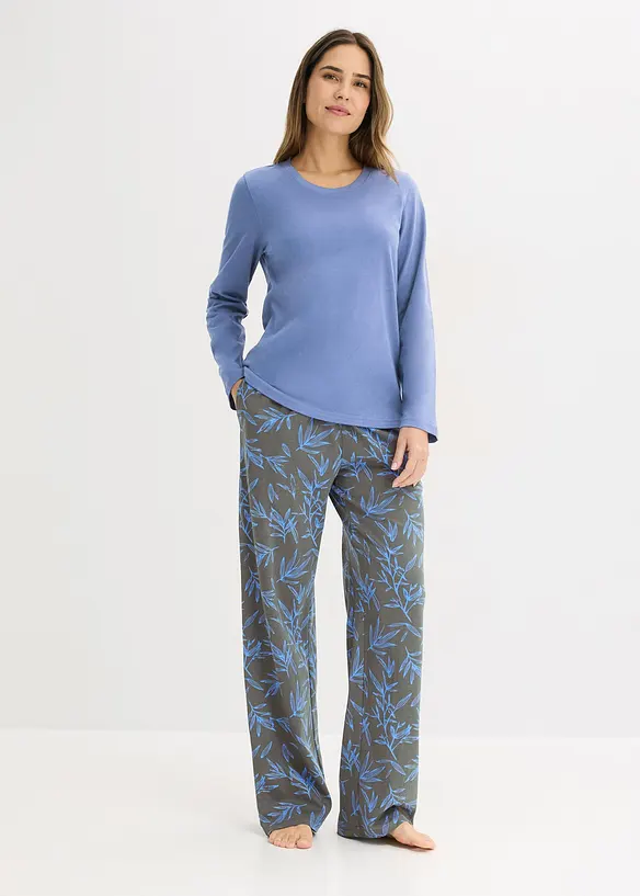 Pyjamas med 2 underdelar och &ouml;verdel (set i 3 delar), bonprix