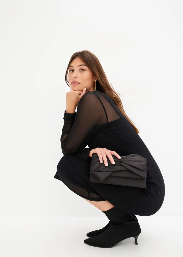 Jerseykl&auml;nning med mesh, bonprix