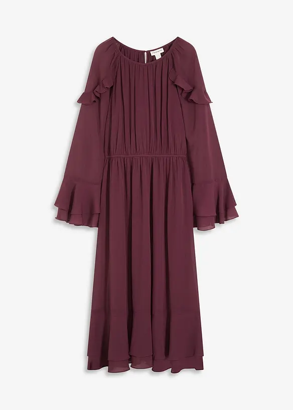 Chiffongkl&auml;nning med volanger, bonprix