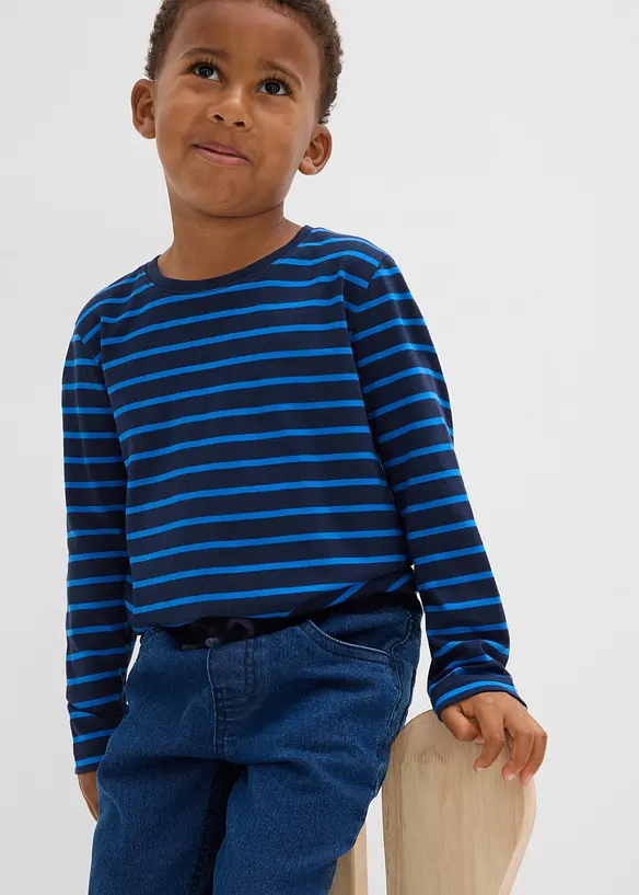 Termojeans med jerseyfoder f&ouml;r barn, bonprix