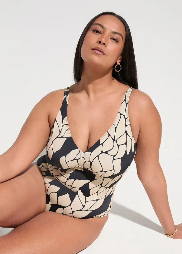 Baddr&auml;kt med V-ringning och medelh&ouml;g, formande effekt, bonprix