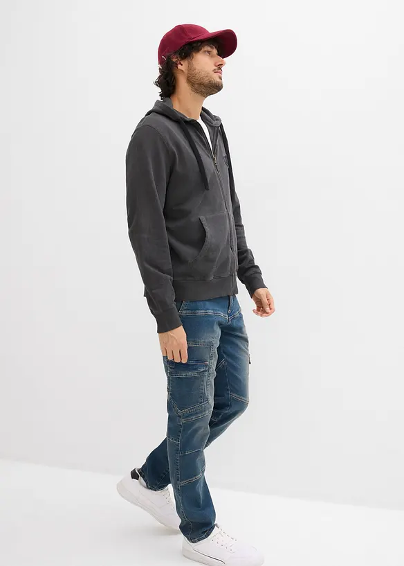 Munkjacka med tv&auml;ttad look, bonprix