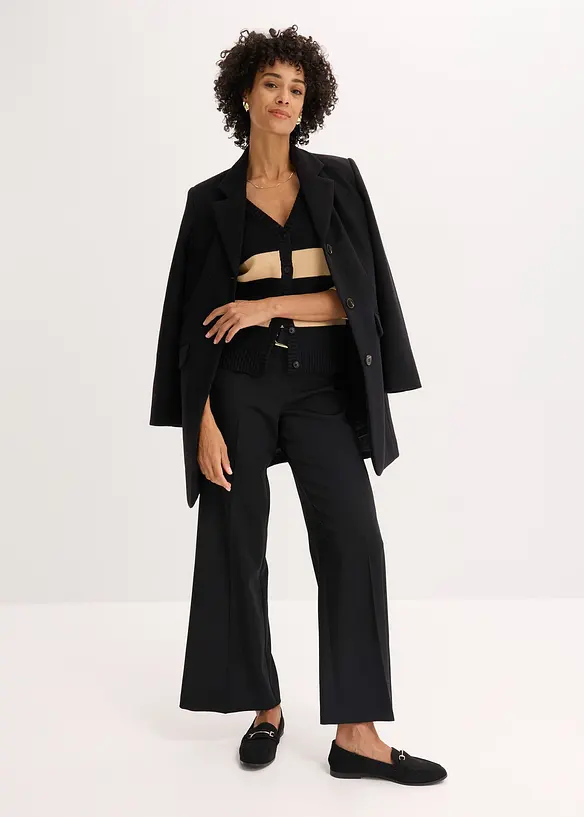 Randig bomullscardigan, bonprix