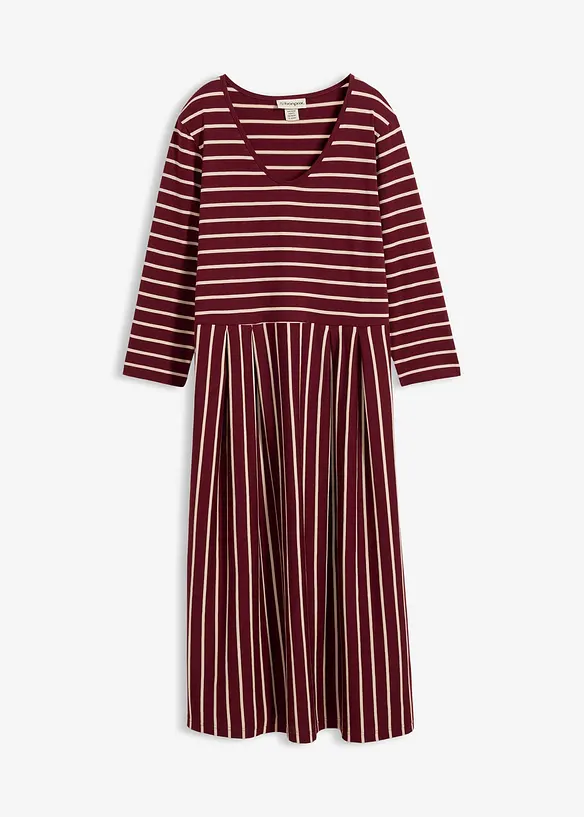 Mellanl&aring;ng jerseykl&auml;nning i bomull, bonprix