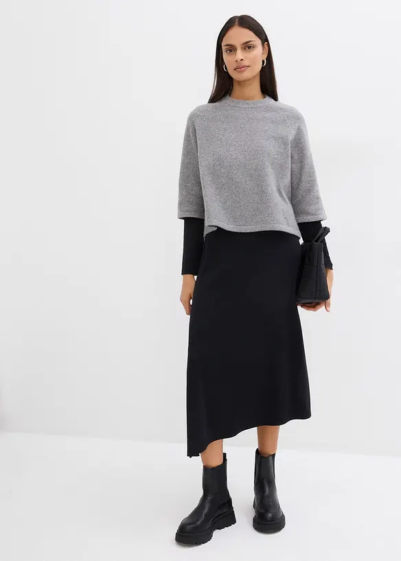 Stickad oversizetopp, bonprix