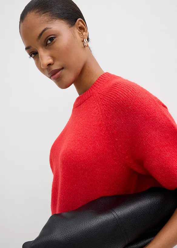 Stickad oversizetopp, bonprix