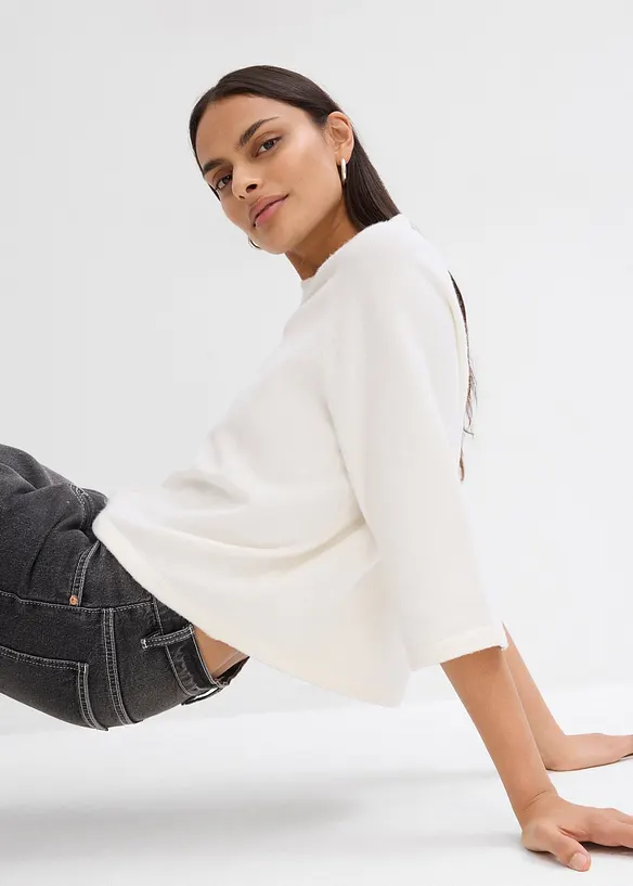 Stickad oversizetopp, bonprix