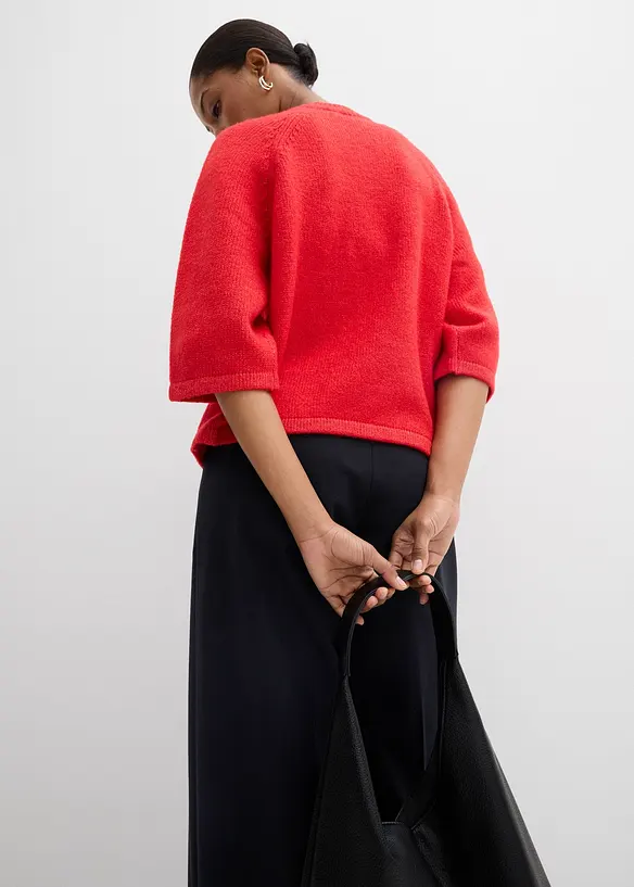 Stickad oversizetopp, bonprix