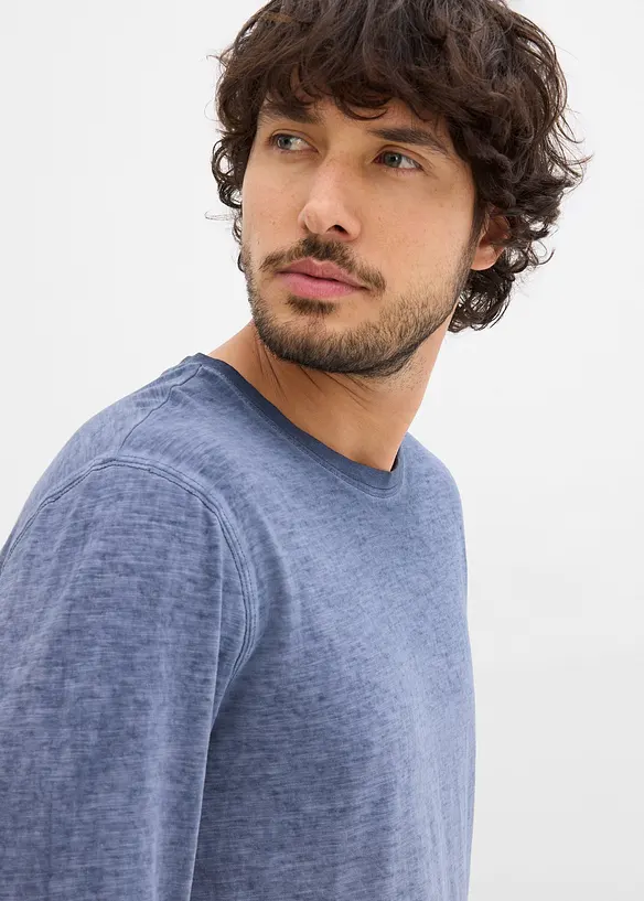 L&aring;ng&auml;rmad T-shirt i ekologisk bomull (2-pack), bonprix