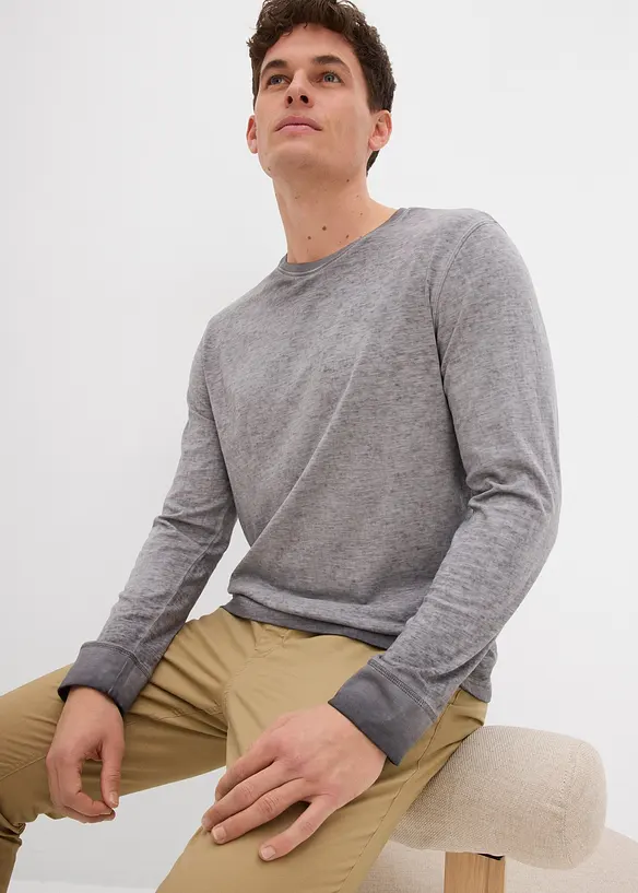 L&aring;ng&auml;rmad T-shirt i ekologisk bomull (2-pack), bonprix