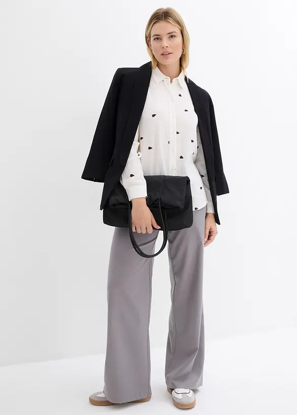 Hj&auml;rtm&ouml;nstrad muslinblus, bonprix