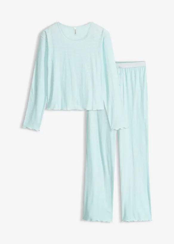 Tunn pyjamas med hj&auml;rtm&ouml;nster, bonprix