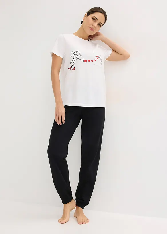 Pyjamas av mjuk bomull, bonprix