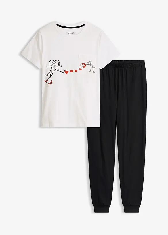 Pyjamas av mjuk bomull, bonprix
