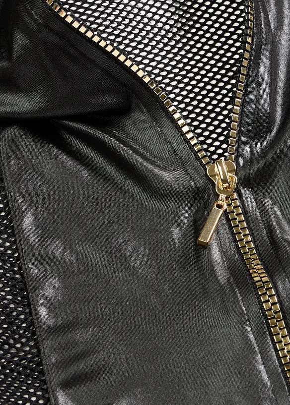 Kl&auml;nning med strumpebandsh&aring;llare och dragkedja, bonprix