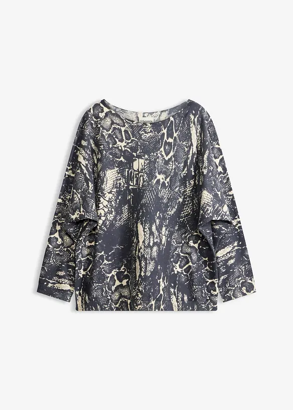 Ormskinnsm&ouml;nstrad tr&ouml;ja med fladdermus&auml;rmar, bonprix