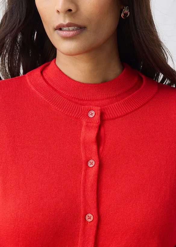 Cardigan med sidenandel, bonprix