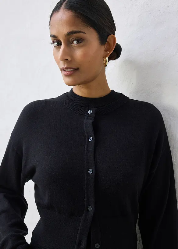 Cardigan med sidenandel, bonprix