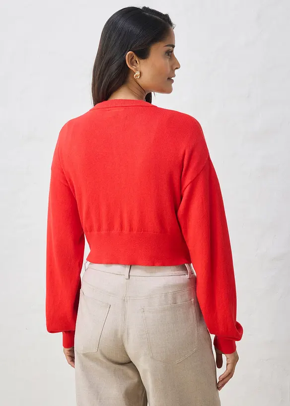 Cardigan med sidenandel, bonprix