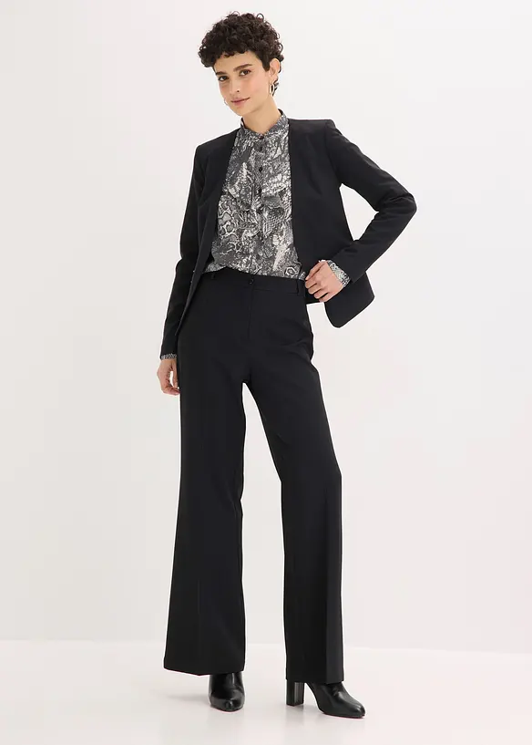 Chiffongblus med volanger, bonprix