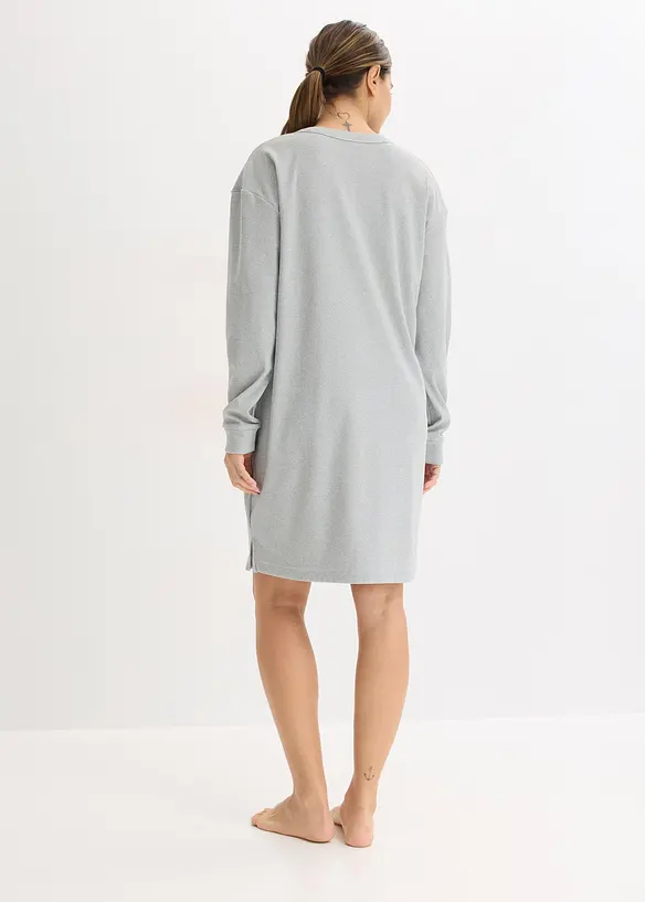 Mjuk kl&auml;nning i ribbstickat material, bonprix