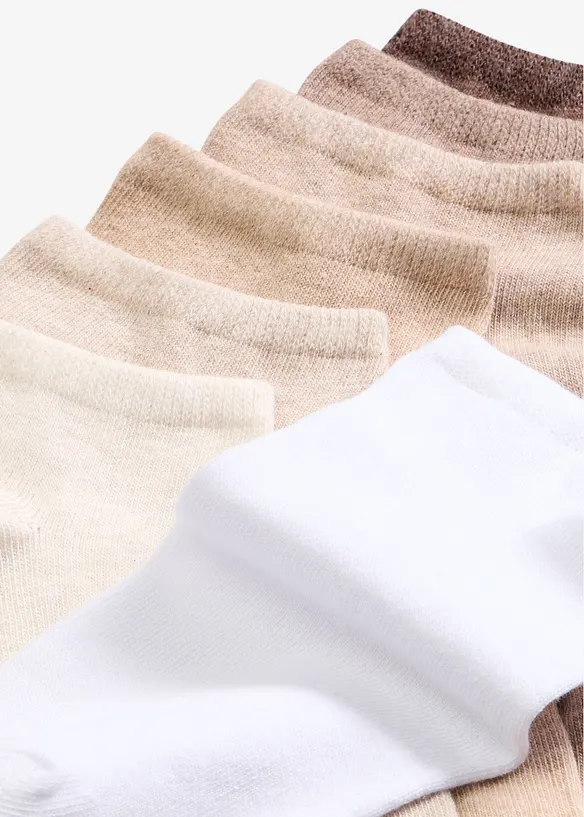 Ankelstrumpor med ekologisk bomull (8-pack), bonprix