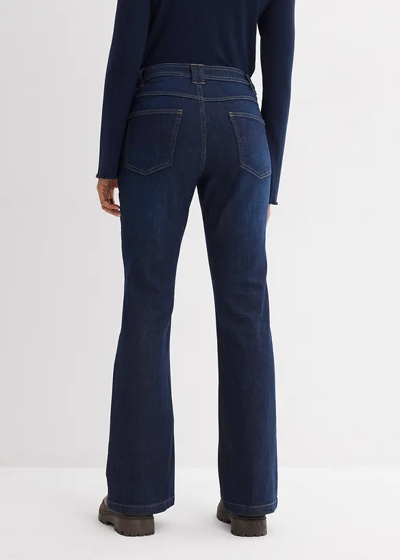 Flared Jeans, High Waist, ekologisk bomull, bonprix