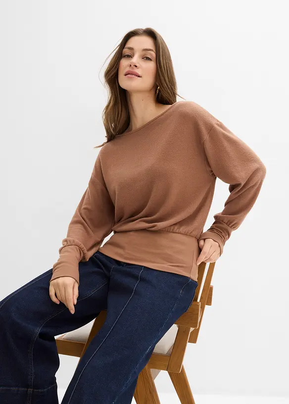 L&aring;ng&auml;rmad topp av viskosmix, bonprix