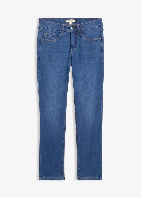 Slim Fit Jeans, Mid Waist, ekologisk bomull, bonprix