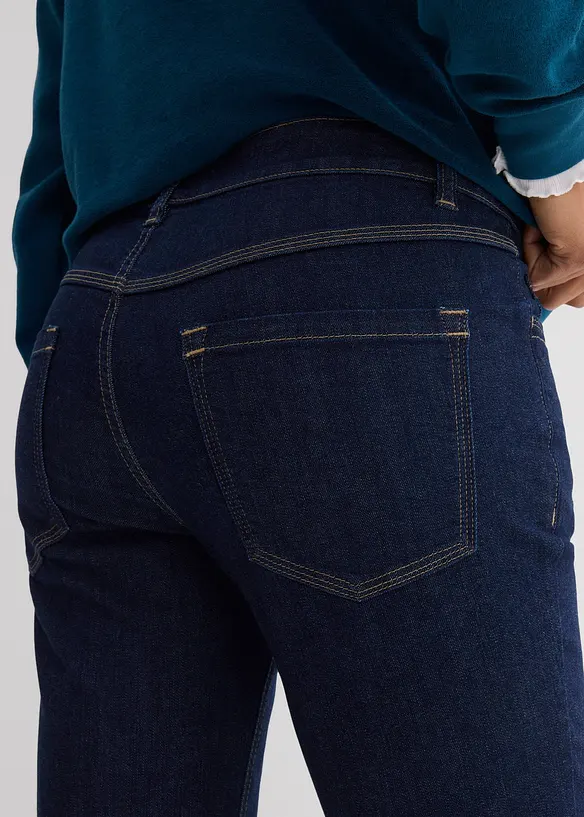 Slim Fit Jeans, Mid Waist, ekologisk bomull, bonprix