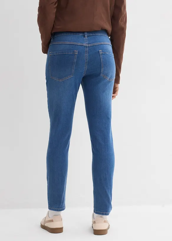 Slim Fit Jeans, Mid Waist, ekologisk bomull, bonprix