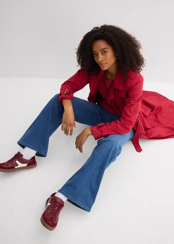 Wide Leg Jeans, High Waist, ekologisk bomull, bonprix