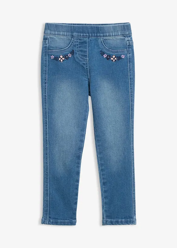 Jeggings med medelh&ouml;g midja och mycket stretch, med res&aring;rlinning, bonprix