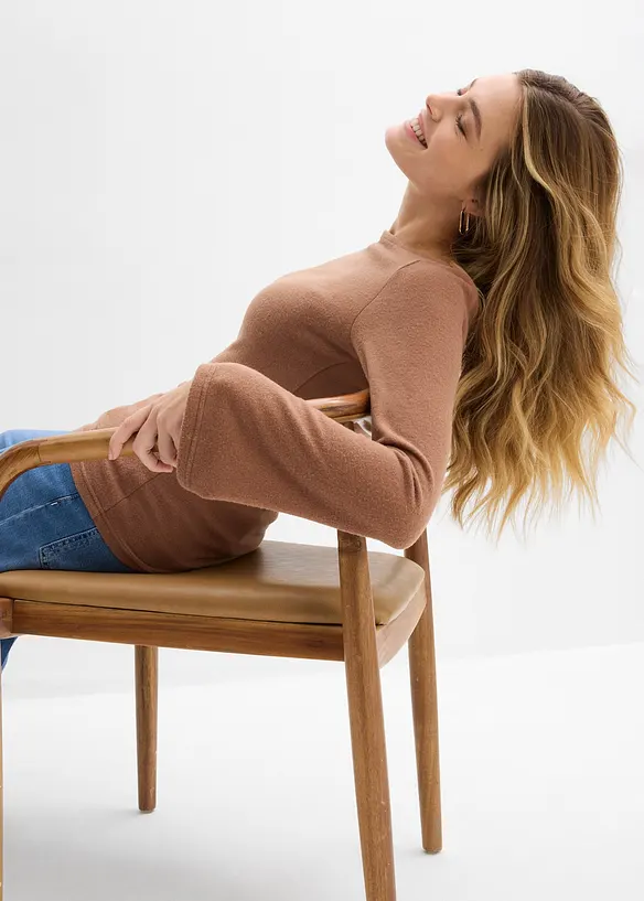 L&aring;ng&auml;rmad topp av viskosmix, bonprix