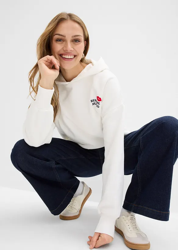 Oversizesweatshirt med huva, bonprix