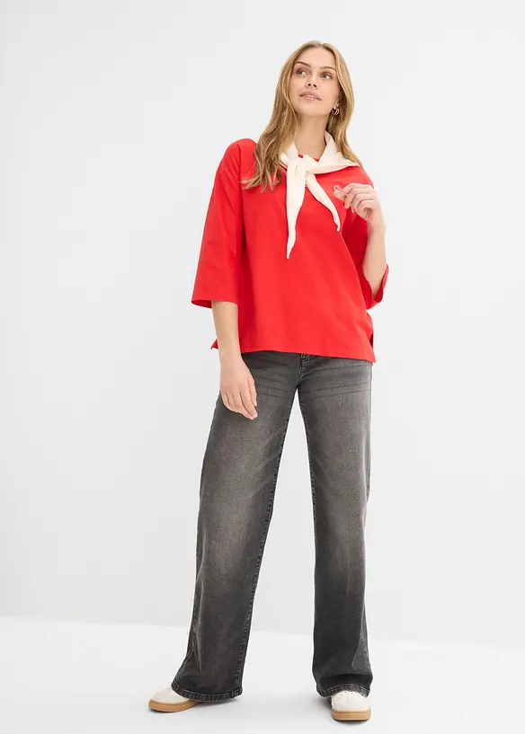 Topp i "boxy" modell av ren bomull, bonprix